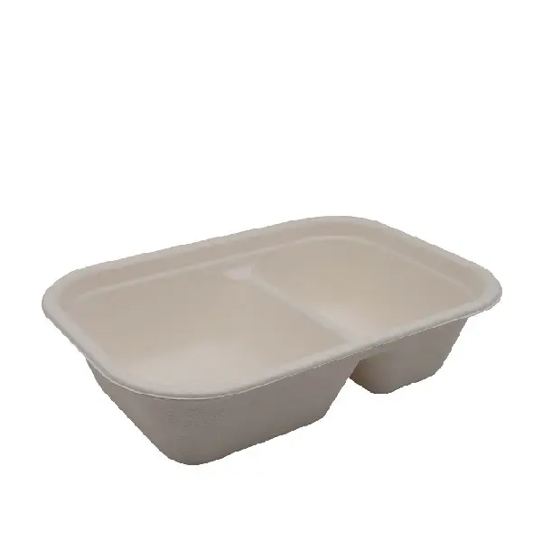 1000ml 2-comp bamboo tray W