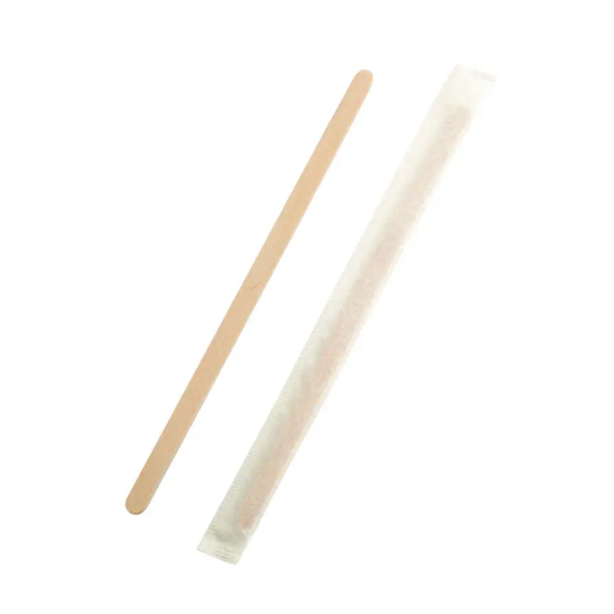 Coffee Stirrer w/sleeve Wooden