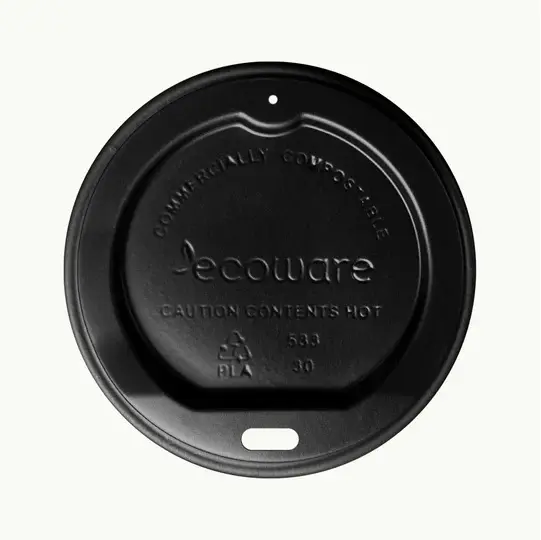 12-16oz CPLA Cup Lid - Black