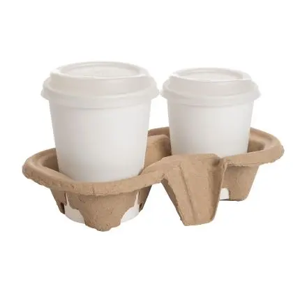 Fiber Molded 2-cup tray