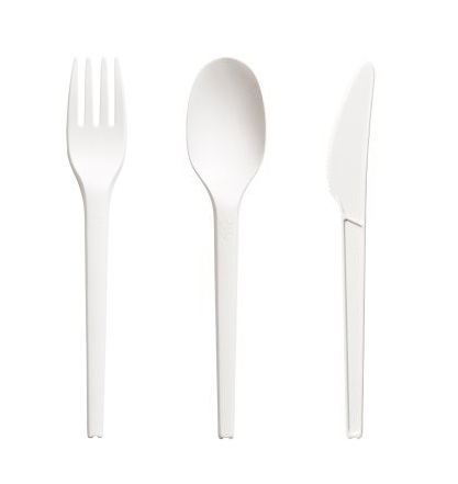 [BY-C-16F] Cutlery - Fork CPLA White