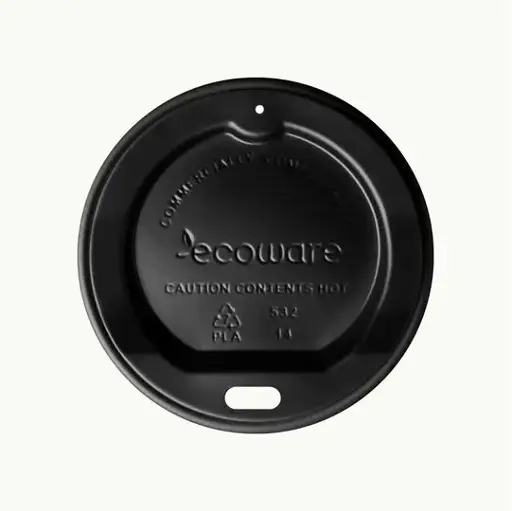 [BY-ECCL-80C-B] 8oz CPLA Cup Lid - 80C Black
