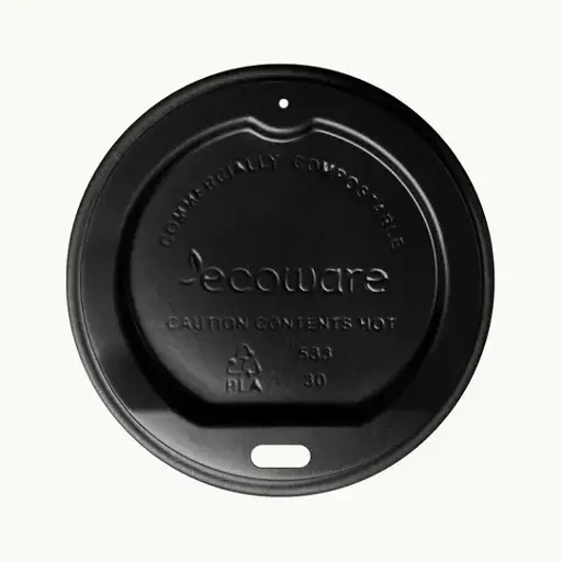 [BY-ECCL-90C-B] 12-16oz CPLA Cup Lid - Black