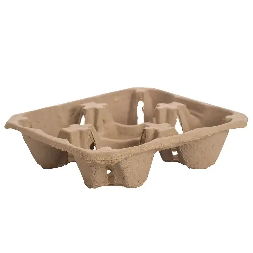 [BY-FM-4CUP] Fiber Molded 4-cup tray
